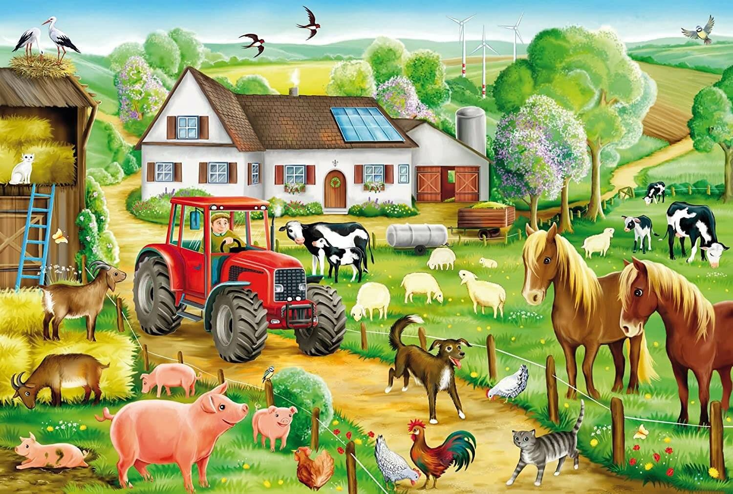Schmidt Spiele Schmidt Spiele Frö hlicher Bauernhof, 100 Teile