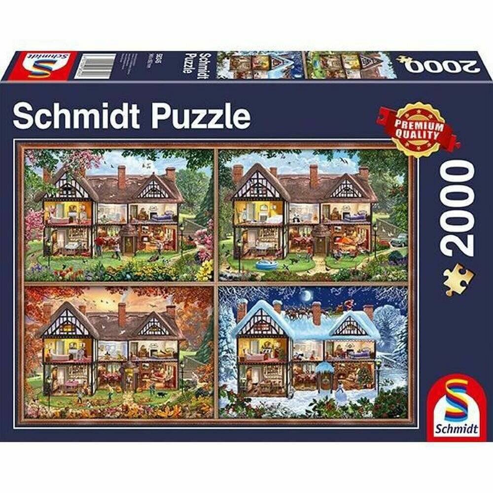 SCHMIDT Puzzle Landhaus in vier Jahreszeiten 2000 Teile