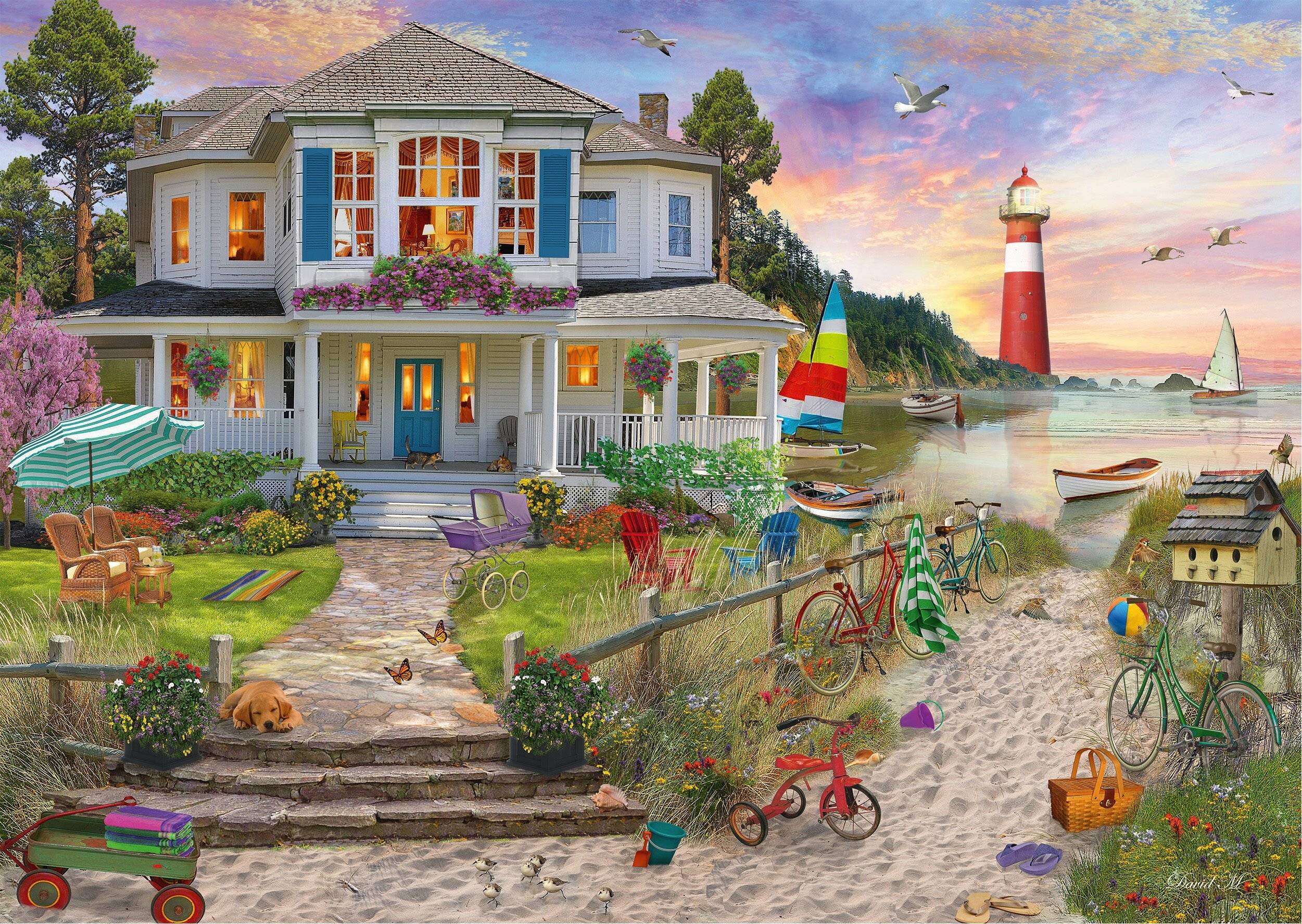 SCHMIDT Puzzle Strandhaus 1000 Teile