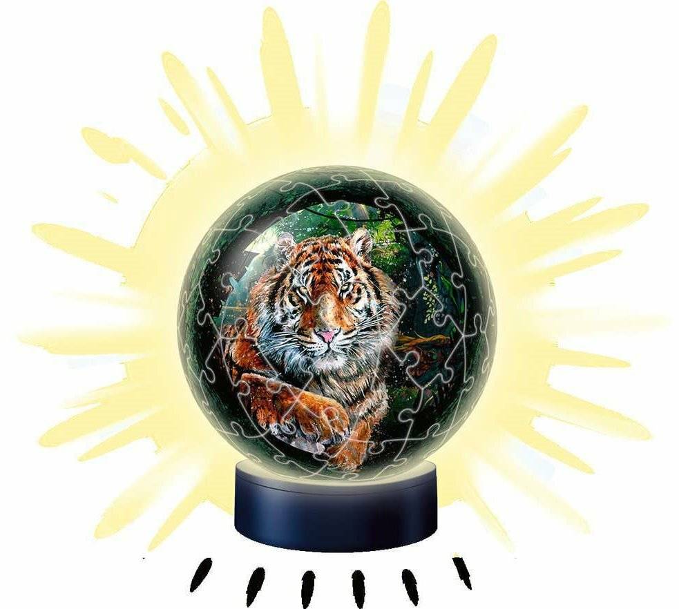 RAVENSBURGER Beleuchteter Tiger Puzzleball 72 Teile