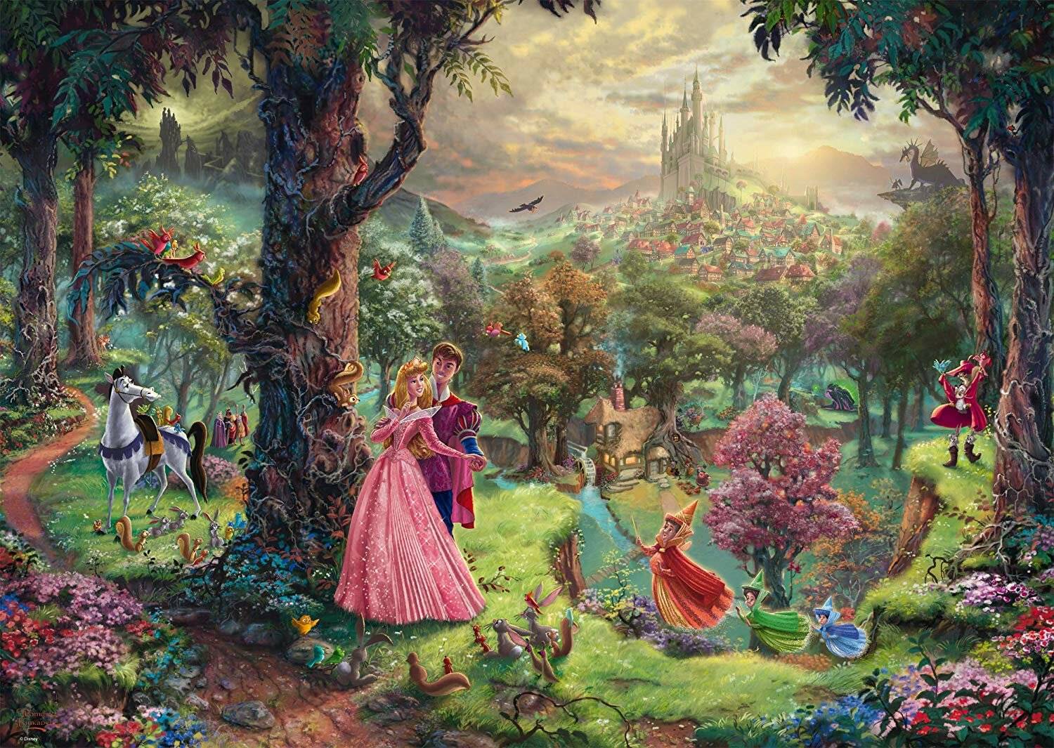 Schmidt Spiele Schmidt Spiele Disney Dornrö schen, Puzzle Thomas Kinkad