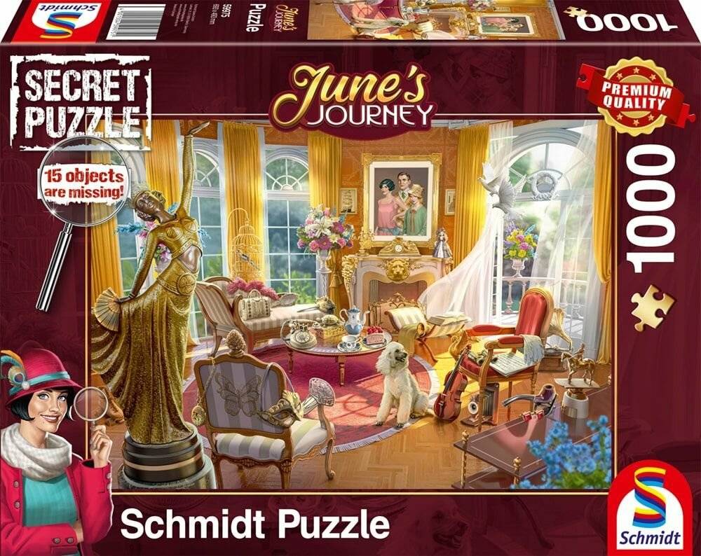 SCHMIDT Geheimpuzzle June's Journey: Orchid Manor Salon 1000 Teile