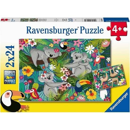 RAVENSBURGER Koalas und Faultiere Puzzle 2x24 Teile