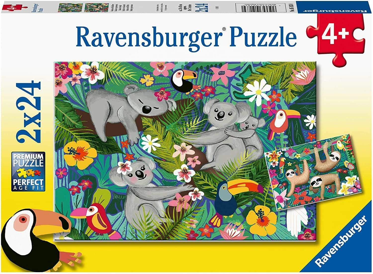 RAVENSBURGER Koalas und Faultiere Puzzle 2x24 Teile