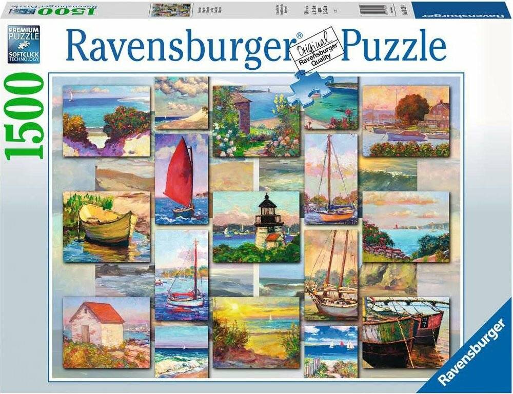 RAVENSBURGER Schiffe und Küstenlinie Puzzle 1500 Teile