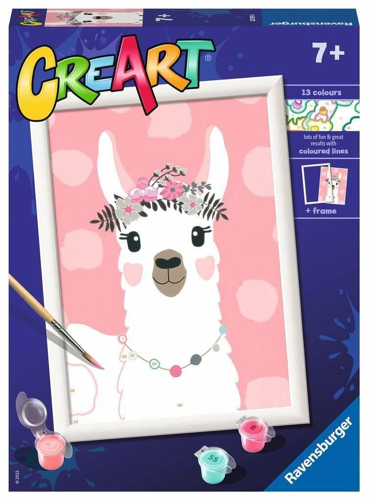 RAVENSBURGER CreArt Malen nach Zahlen: das Llama, kein Drama 18x24cm