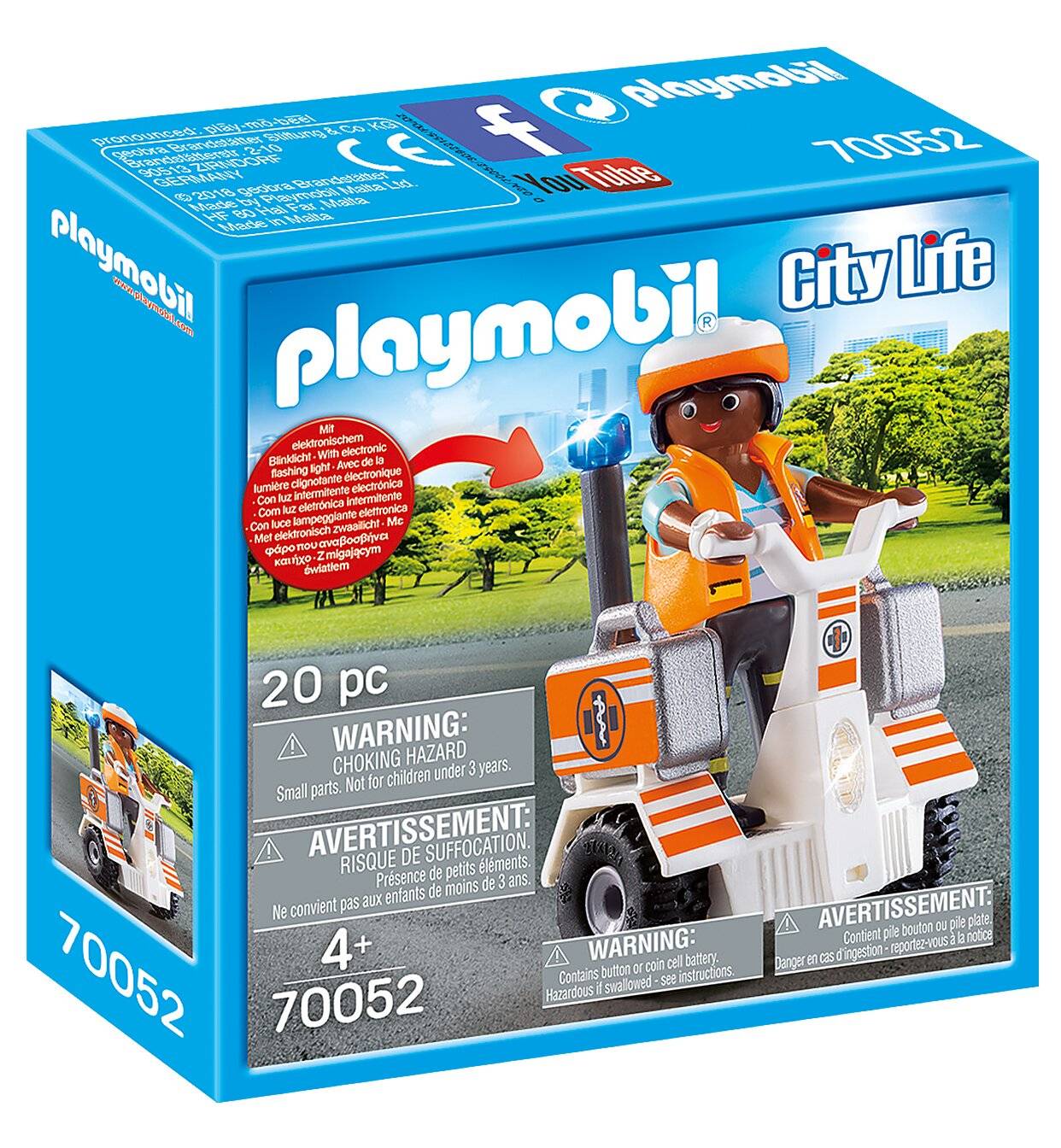 PLAYMOBIL® City Life 70052 Rettungs-Zweirad mit Lichtern