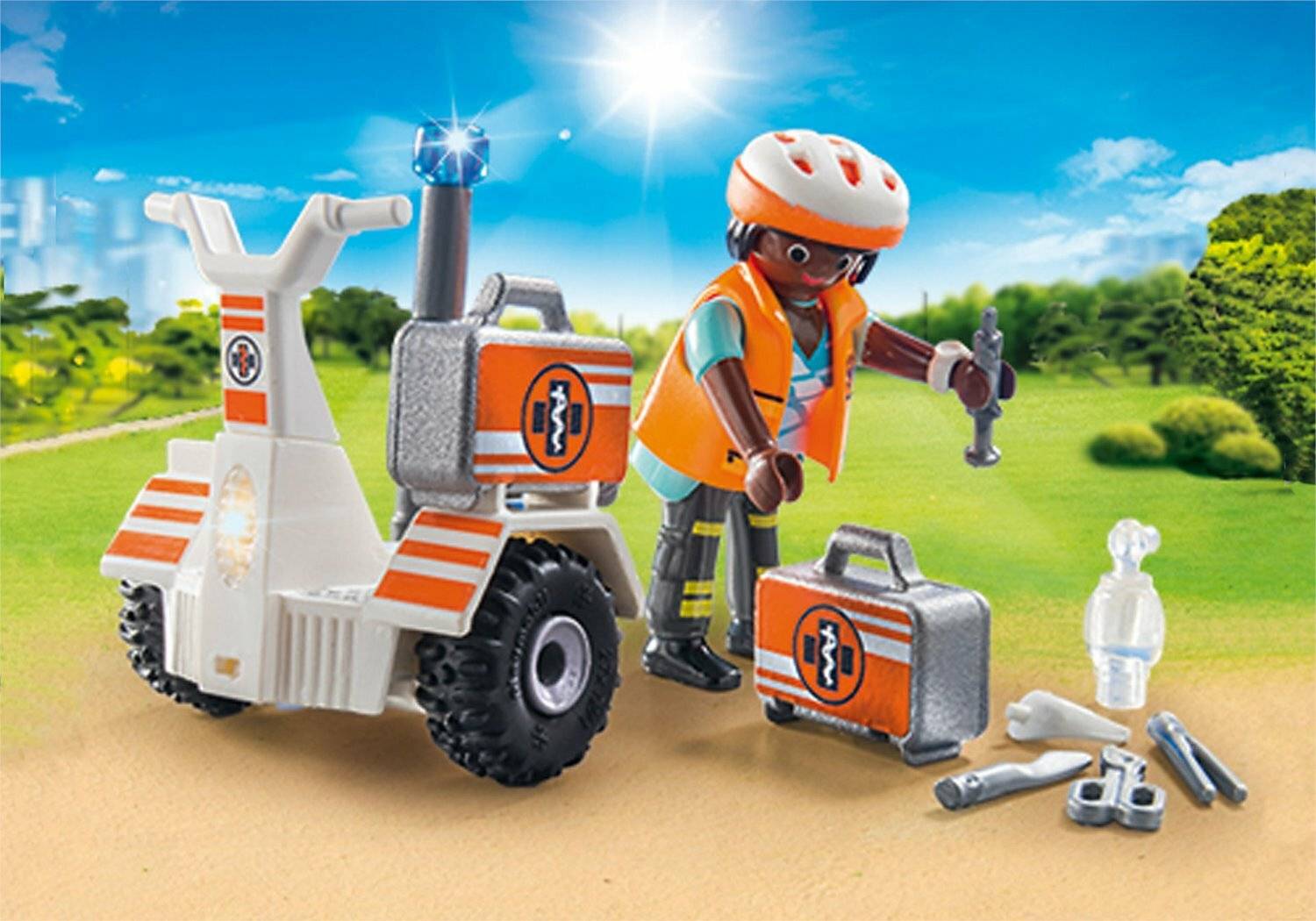 PLAYMOBIL® City Life 70052 Rettungs-Zweirad mit Lichtern