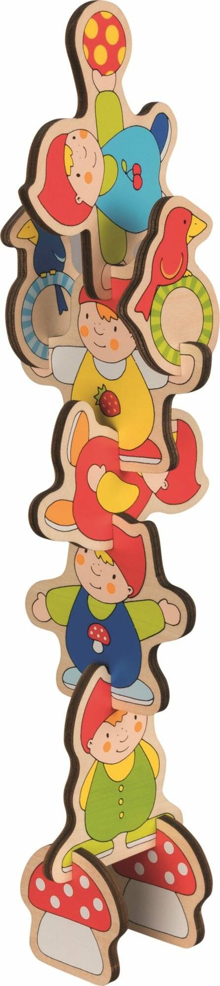 GOKI Holzpuzzle Zwerge 2in1