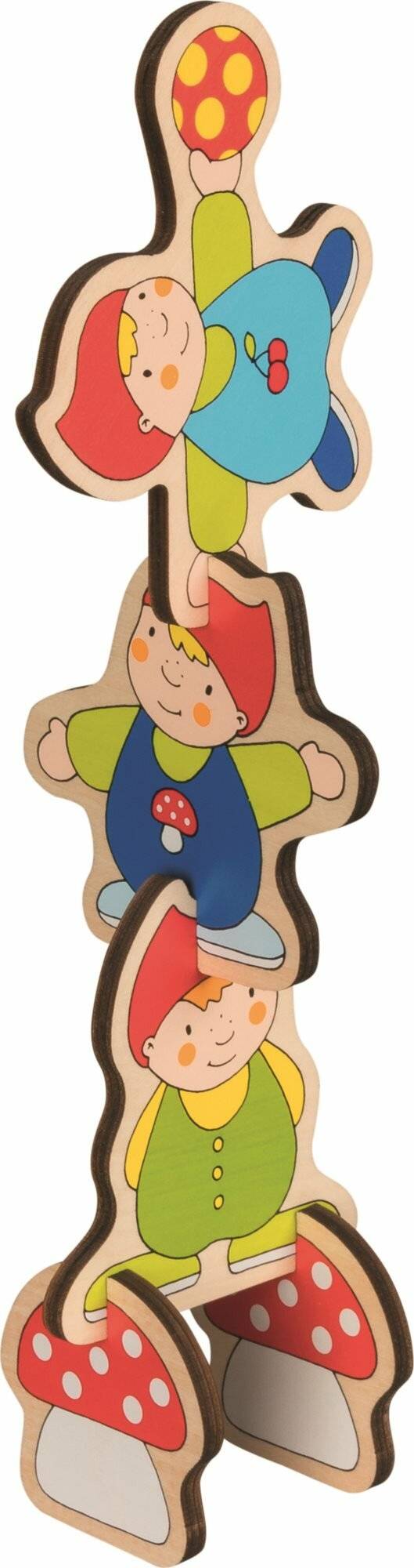 GOKI Holzpuzzle Zwerge 2in1