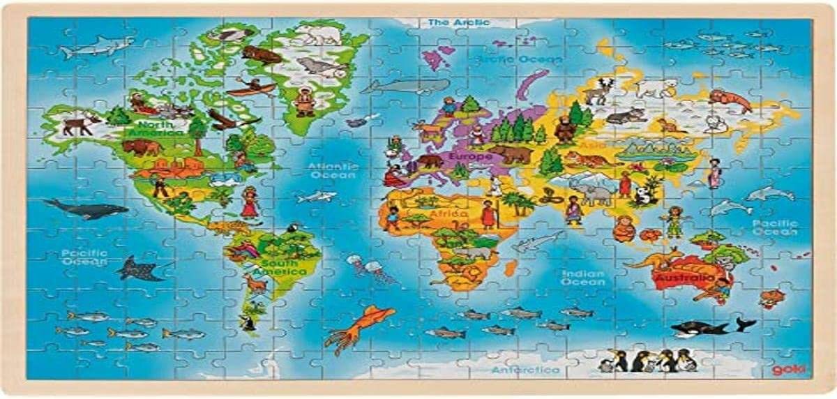 GOKI Holzpuzzle Unsere Welt 192 Teile