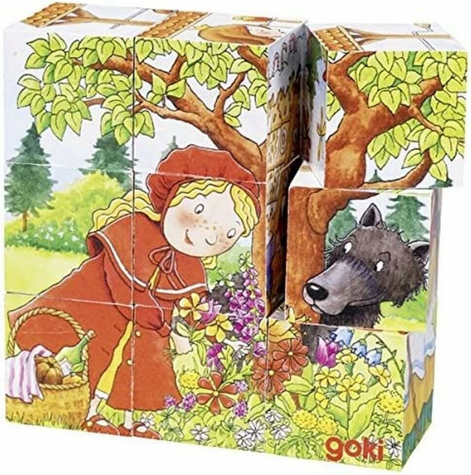 GOKI Holzklötze Märchen, 9 Klötze