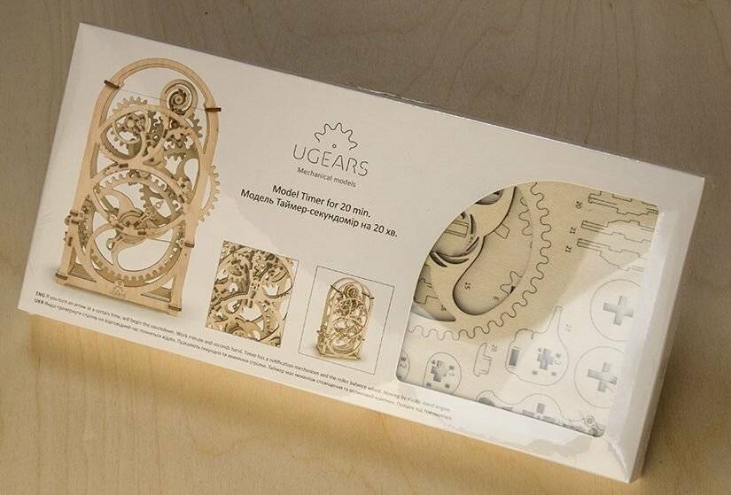 UGEARS 3D-Puzzle Uhr - Timer (20min) 107 Teile