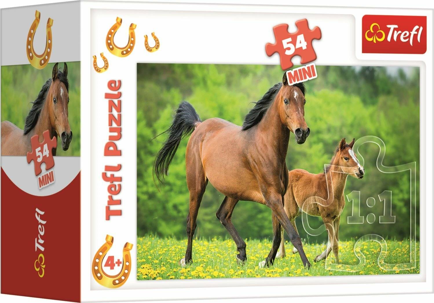 TREFL Puzzle World of Horses: Stute mit Fohlen 54 Teile