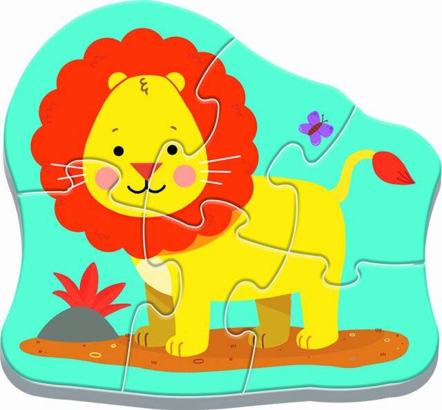 TREFL Baby-Puzzle Tiere auf Safari 4in1 (3,4,5,6 Teile)