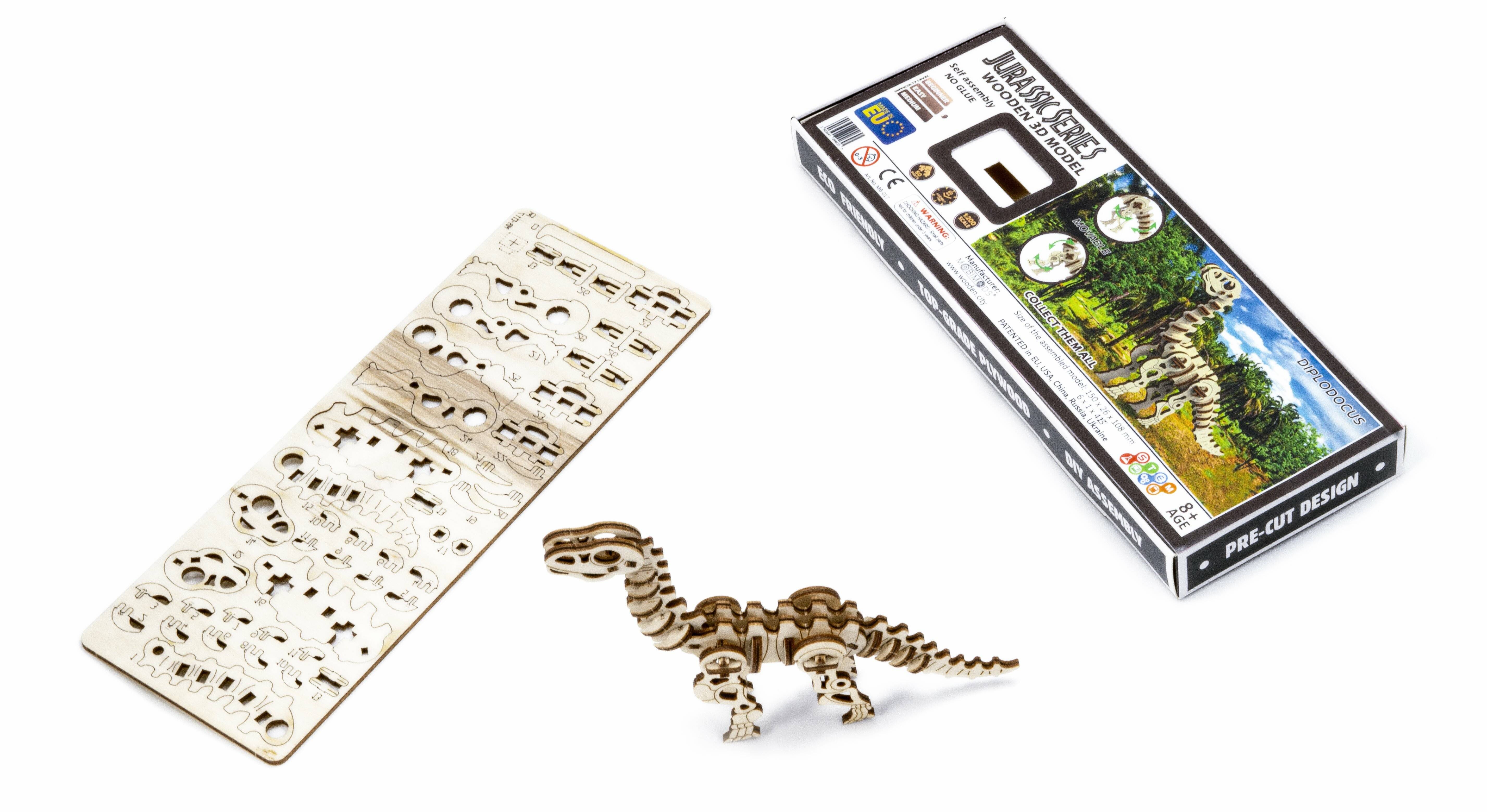 WOODEN CITY 3D-Puzzle Diplodocus 50 Teile