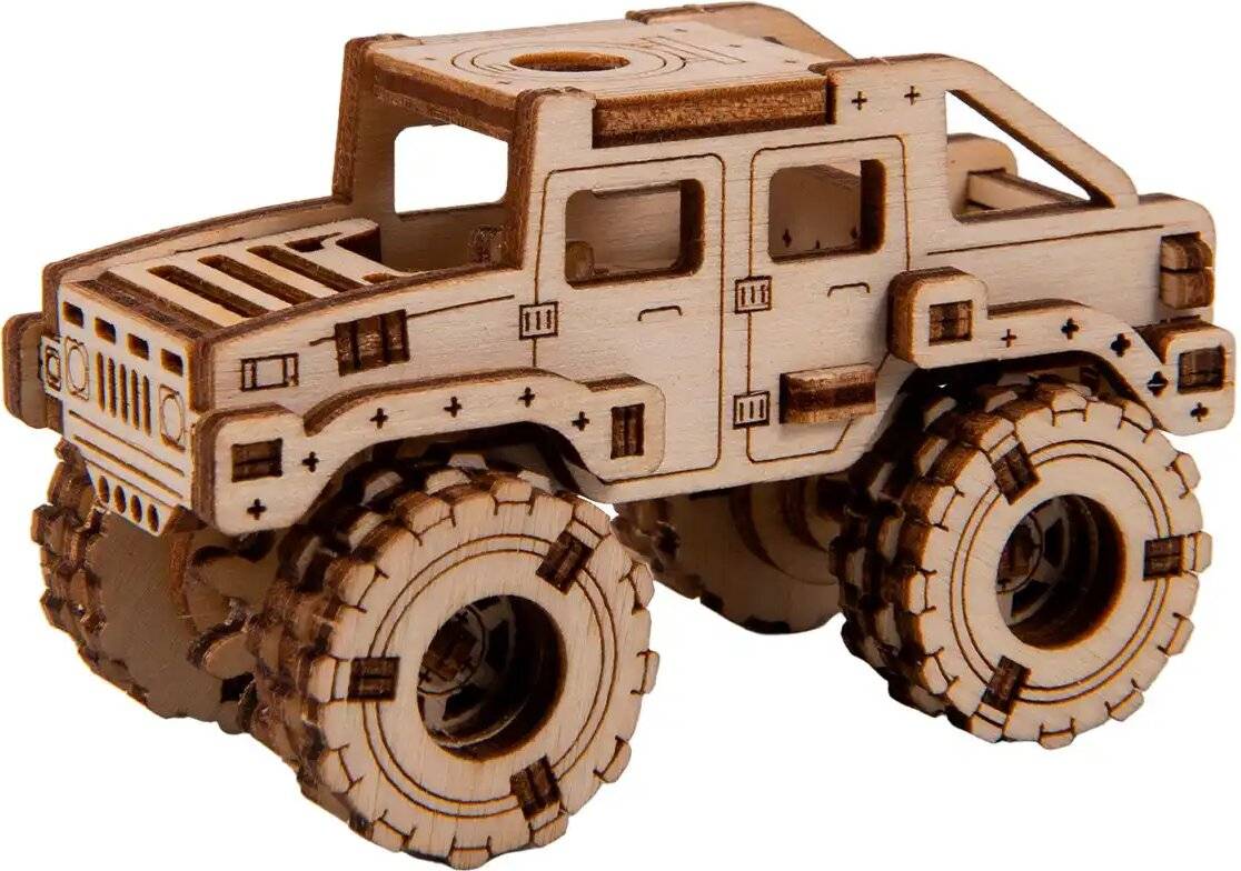 WOODEN CITY 3D-Puzzle Superschneller Monstertruck Nr.2