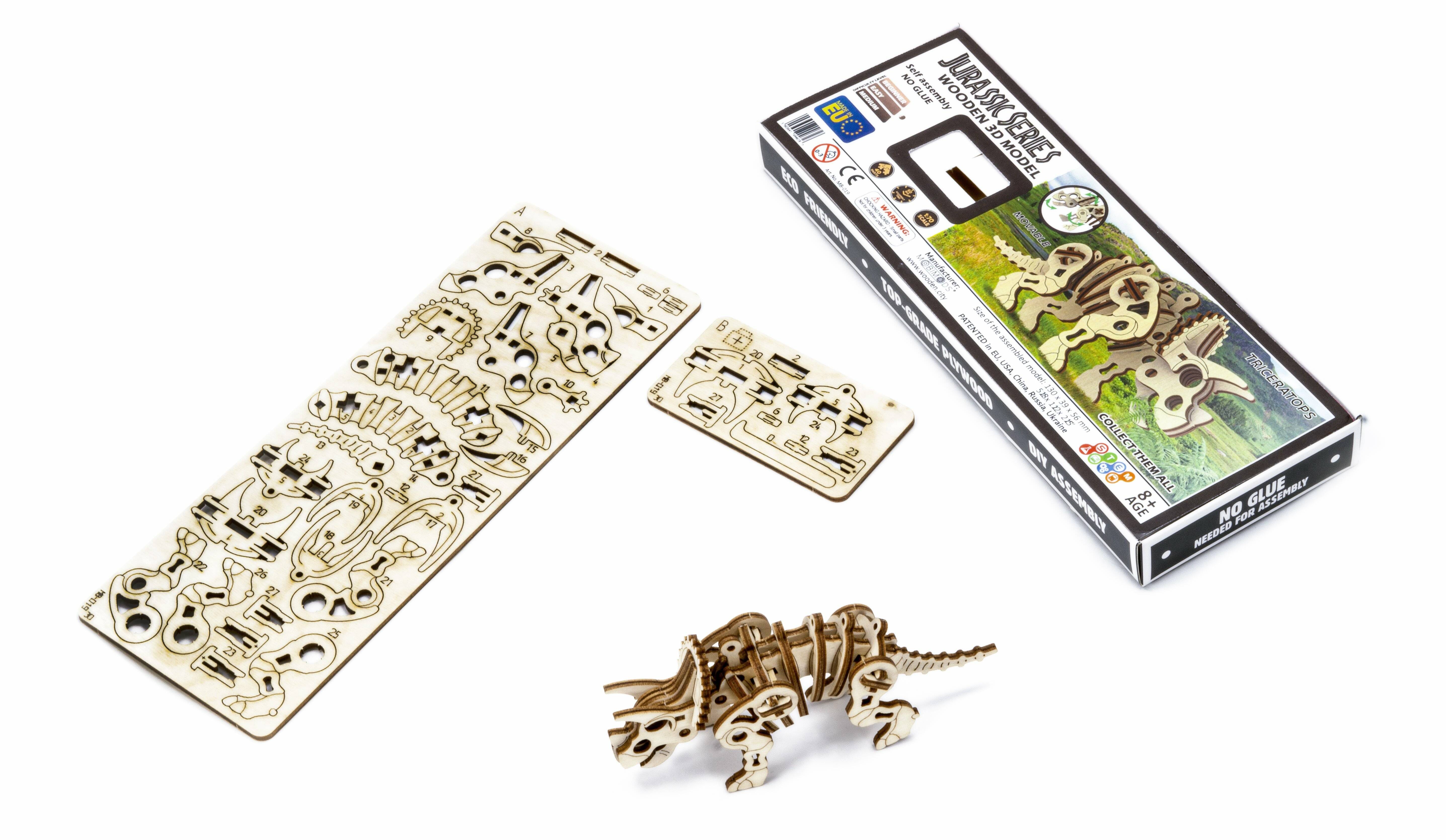 WOODEN CITY 3D-Puzzle Triceratops 40 Teile
