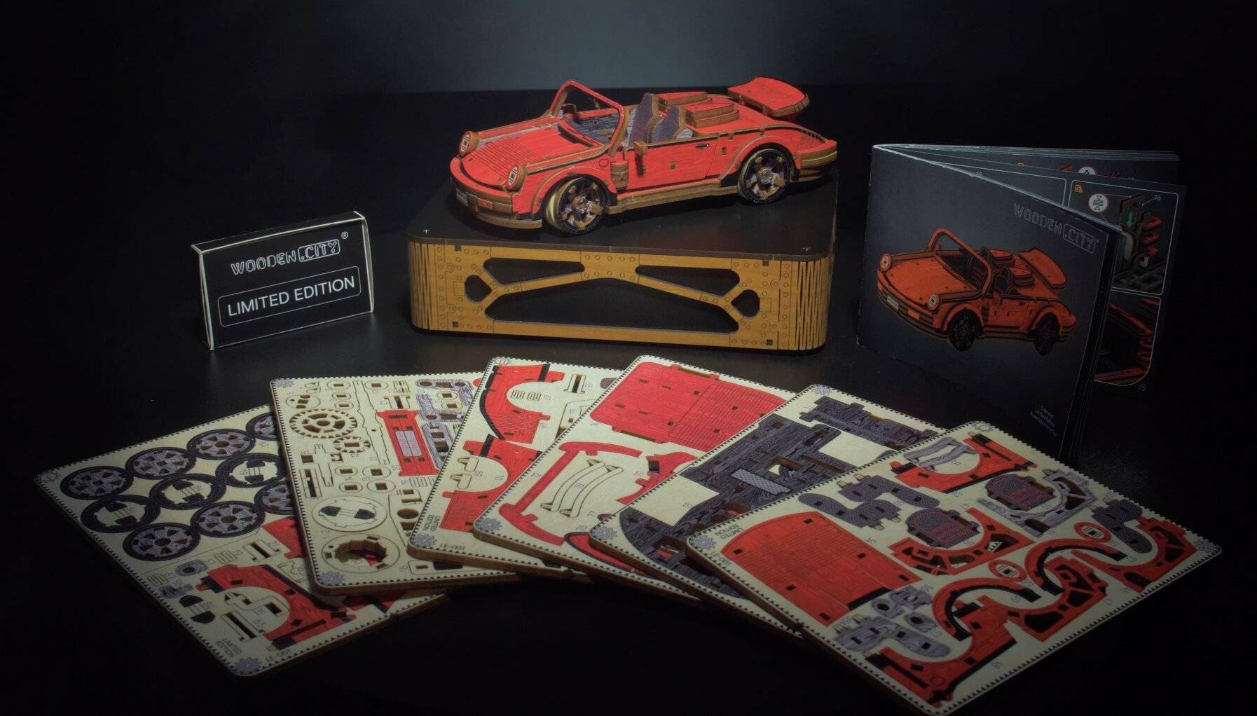WOODEN CITY 3D Sportwagen Puzzle Limitierte Auflage 194 Teile