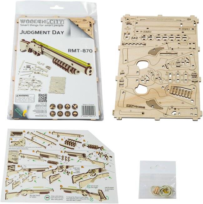 WOODEN CITY 3D-Puzzle Gewehr Judgment Day RMT-870, 42 Stück