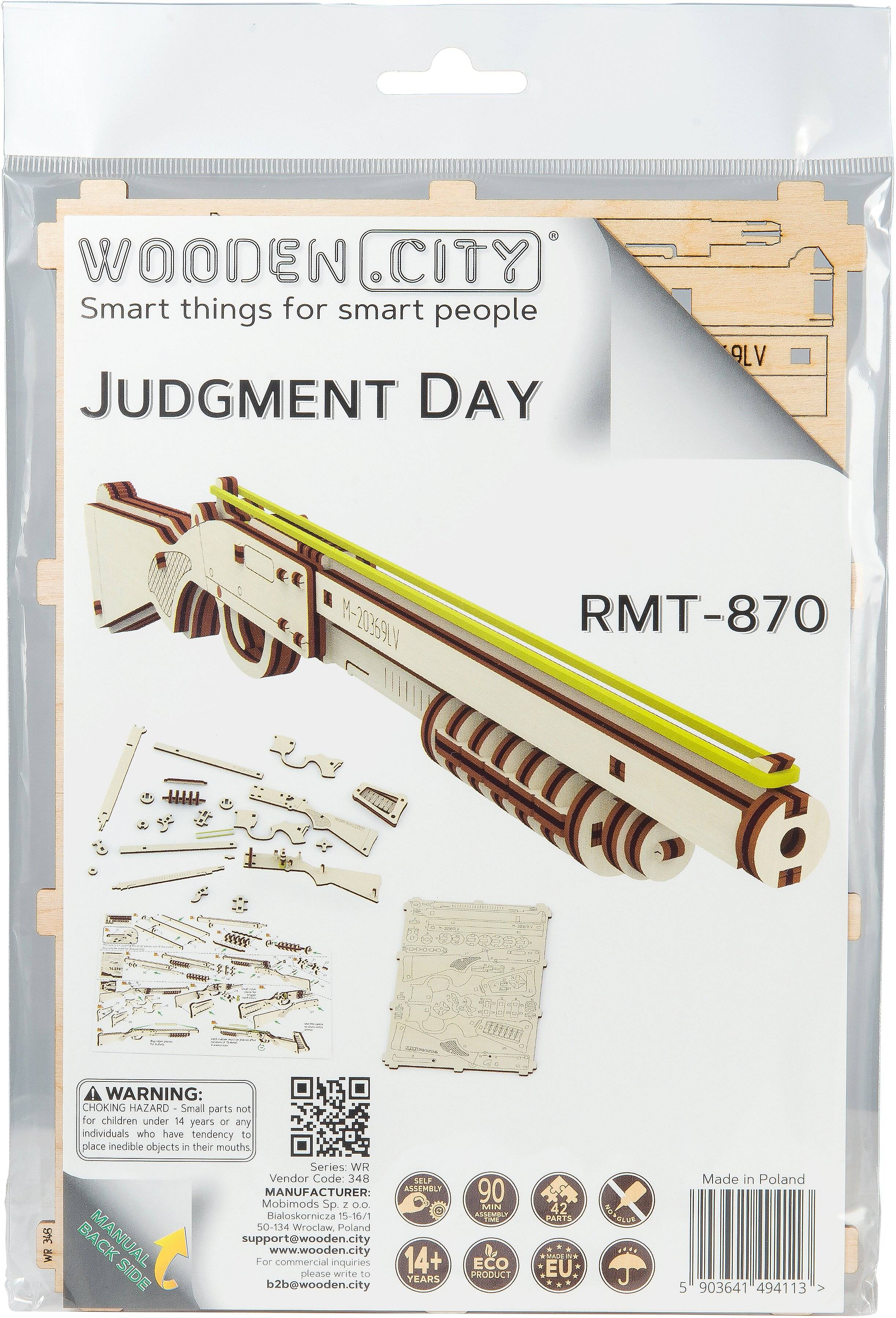 WOODEN CITY 3D-Puzzle Gewehr Judgment Day RMT-870, 42 Stück