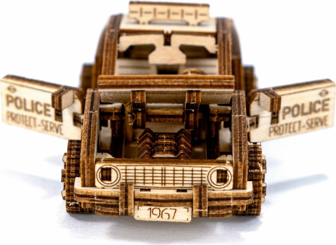 WOODEN CITY 3D-Puzzle Superschnelles Polizeiauto