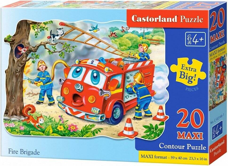 CASTORLAND Puzzle Feuerwehrleute MAXI 20 Teile