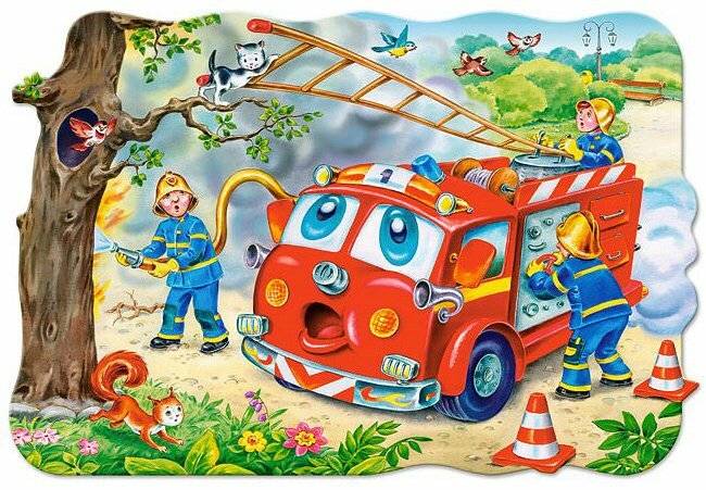 CASTORLAND Puzzle Feuerwehrleute MAXI 20 Teile
