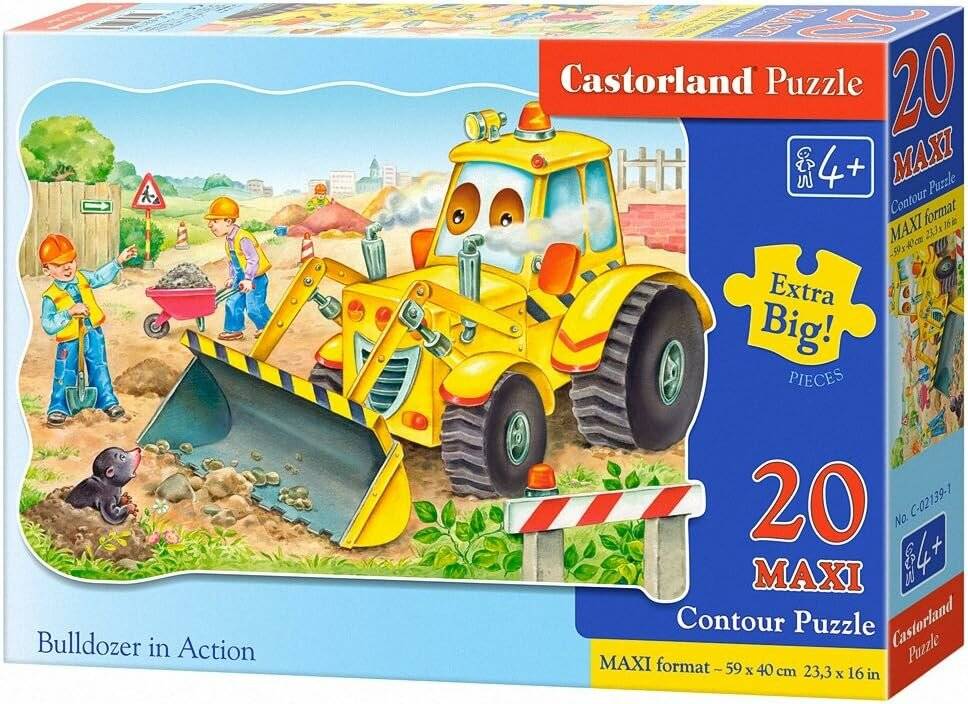 CASTORLAND Puzzle Digger in Aktion MAXI 20 Teile