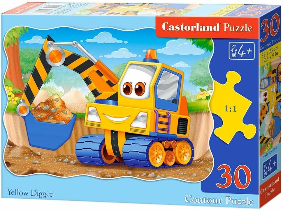 CASTORLAND Puzzle Gelber Bagger 30 Teile