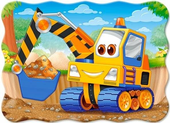 CASTORLAND Puzzle Gelber Bagger 30 Teile