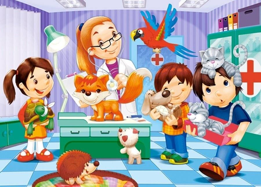 CASTORLAND Puzzle Beim Tierarzt 60 Teile