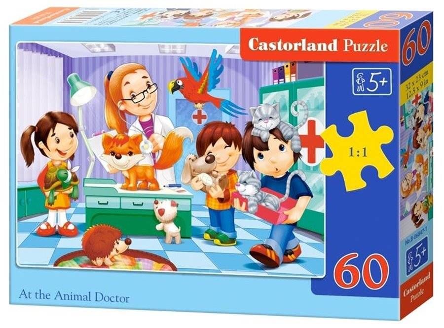 CASTORLAND Puzzle Beim Tierarzt 60 Teile