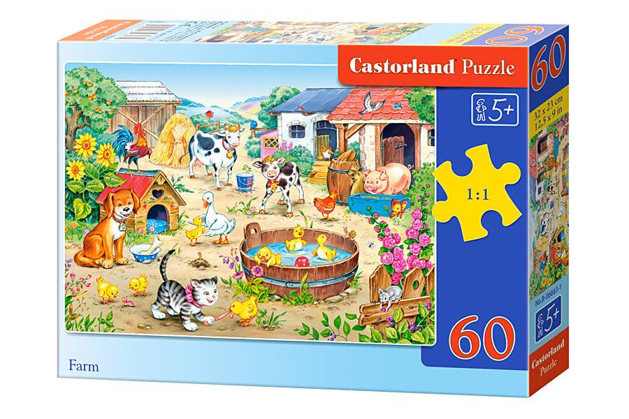 CASTORLAND Puzzle Bauernhof 60 Teile