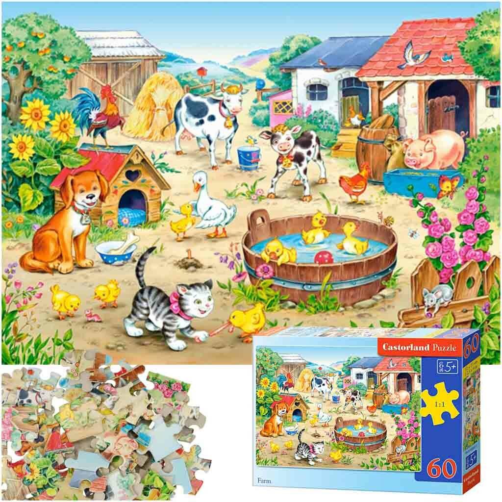 CASTORLAND Puzzle Bauernhof 60 Teile