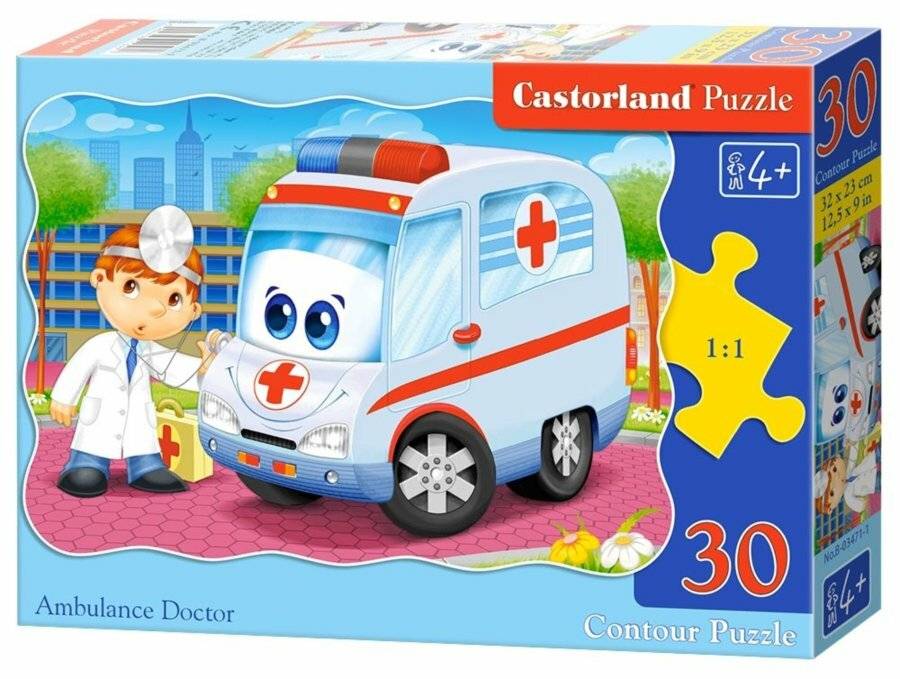 CASTORLAND Puzzle Krankenwagen 30 Teile