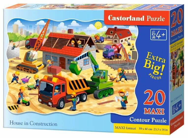 CASTORLAND Hausbau-Puzzle MAXI 20 Teile