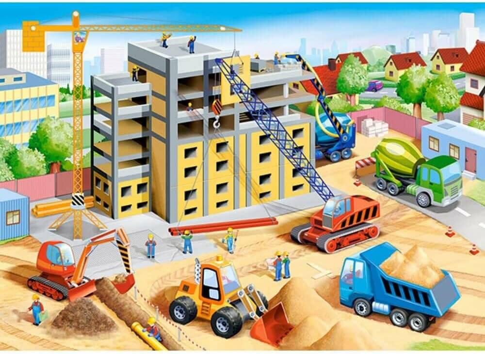 CASTORLAND Puzzle Großbaustelle 60 Teile
