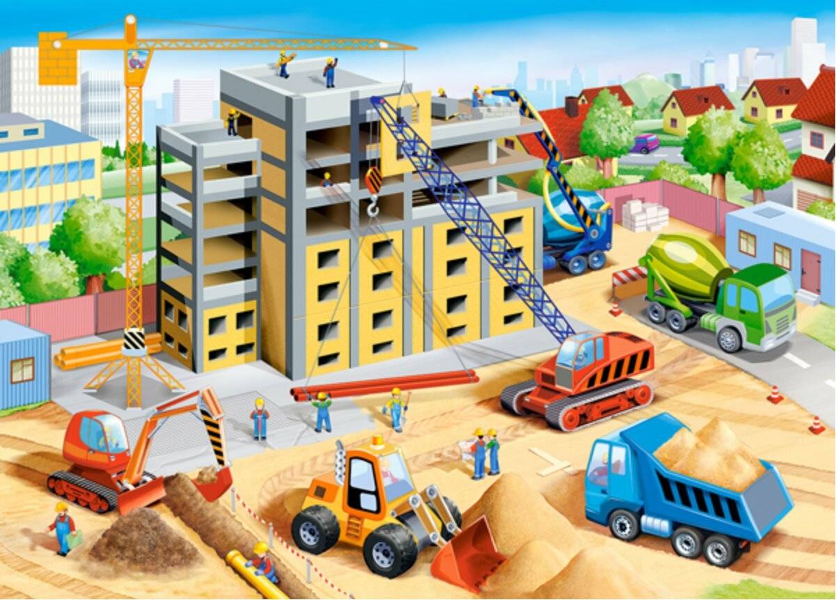 CASTORLAND Puzzle Großbaustelle 60 Teile