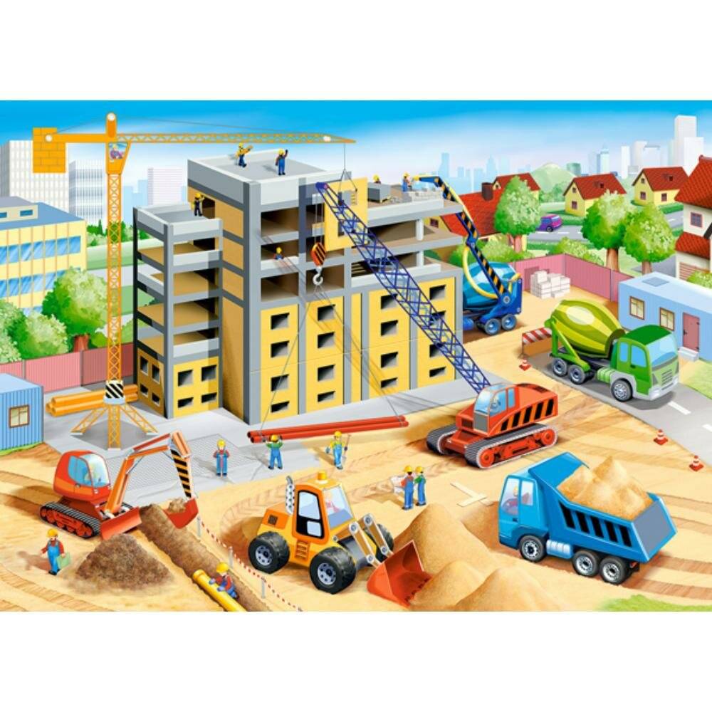CASTORLAND Puzzle Großbaustelle 60 Teile