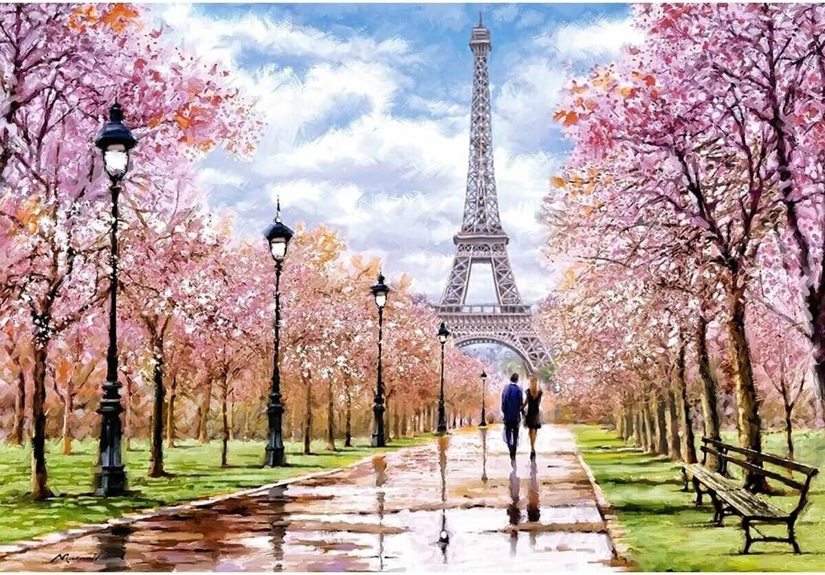 CASTORLAND Puzzle Romantischer Spaziergang in Paris 1000 Teile