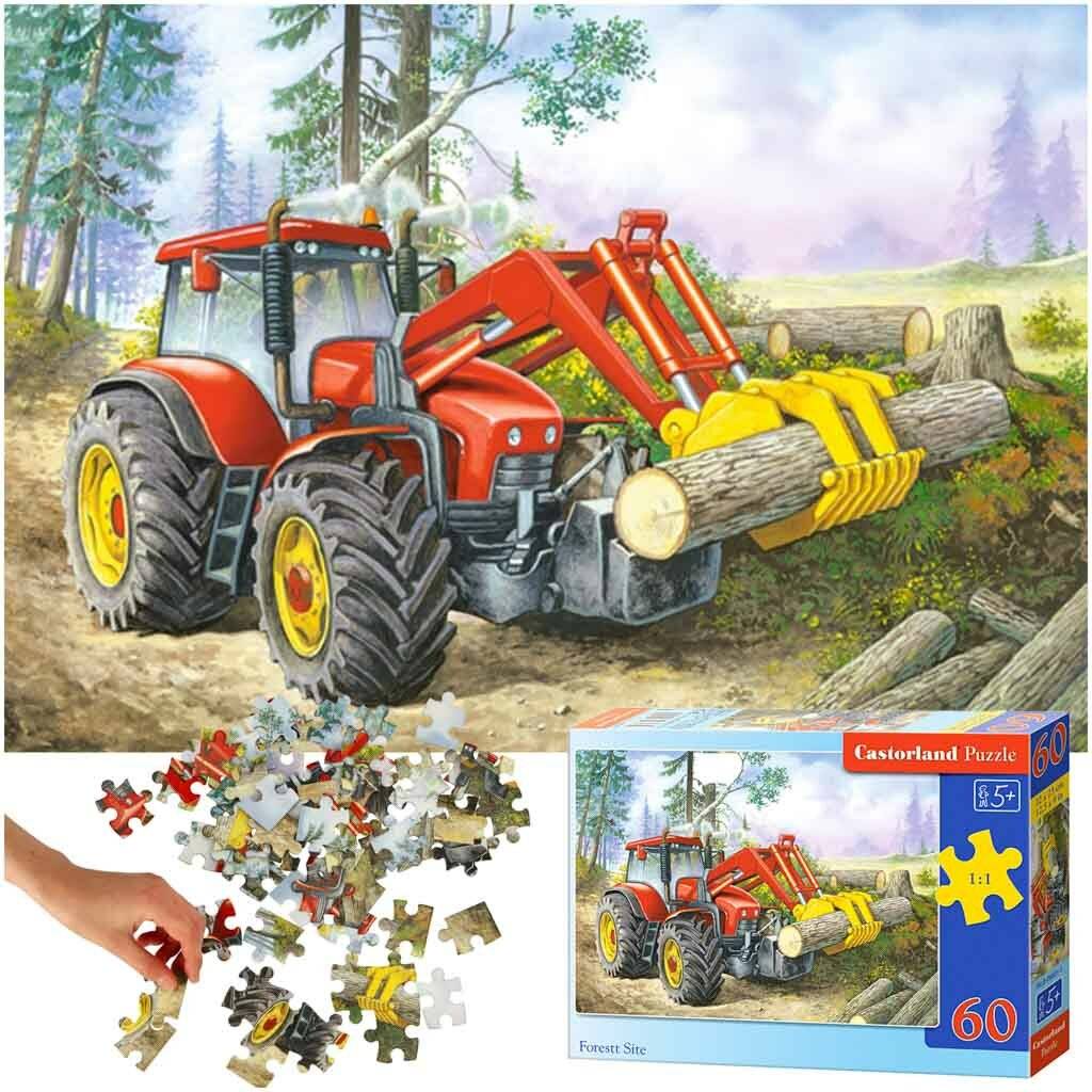 CASTORLAND Waldtraktor-Puzzle 60 Teile