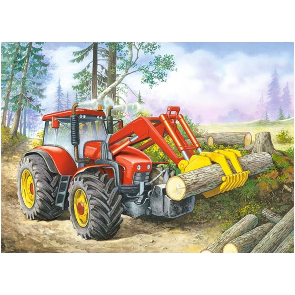 CASTORLAND Waldtraktor-Puzzle 60 Teile