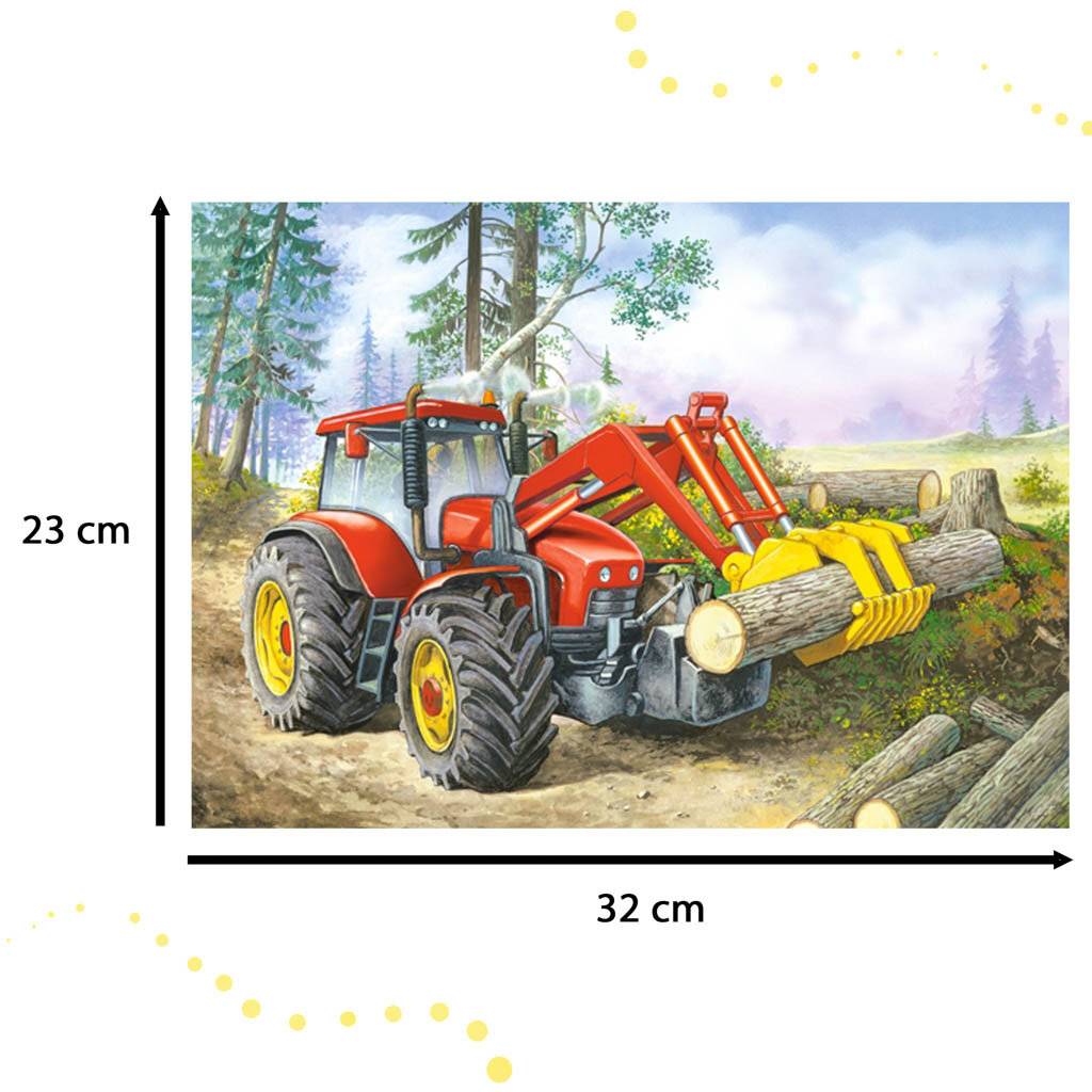 CASTORLAND Waldtraktor-Puzzle 60 Teile