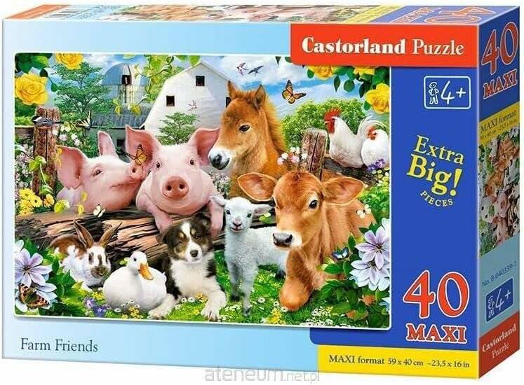 CASTORLAND Puzzle Freunde des Bauernhofs MAXI 40 Teile