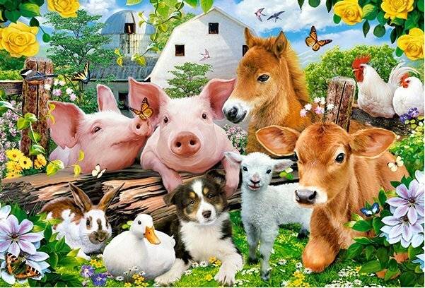 CASTORLAND Puzzle Freunde des Bauernhofs MAXI 40 Teile