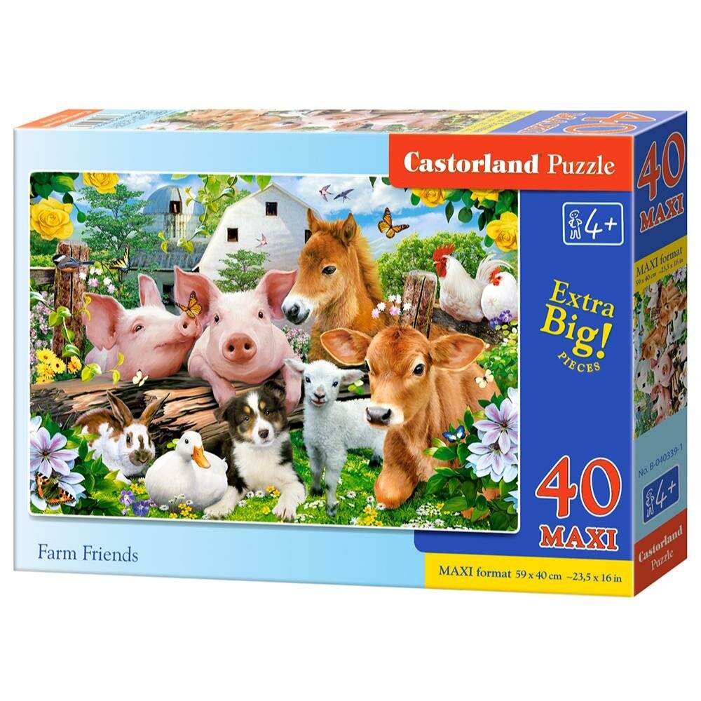 CASTORLAND Puzzle Freunde des Bauernhofs MAXI 40 Teile