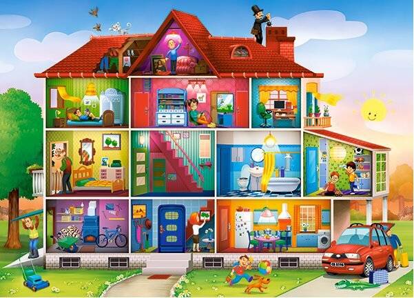 CASTORLAND Puzzle Leben im Haus 120 Teile