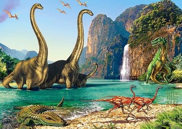 CASTORLAND Puzzle Welt der Dinosaurier 60 Teile