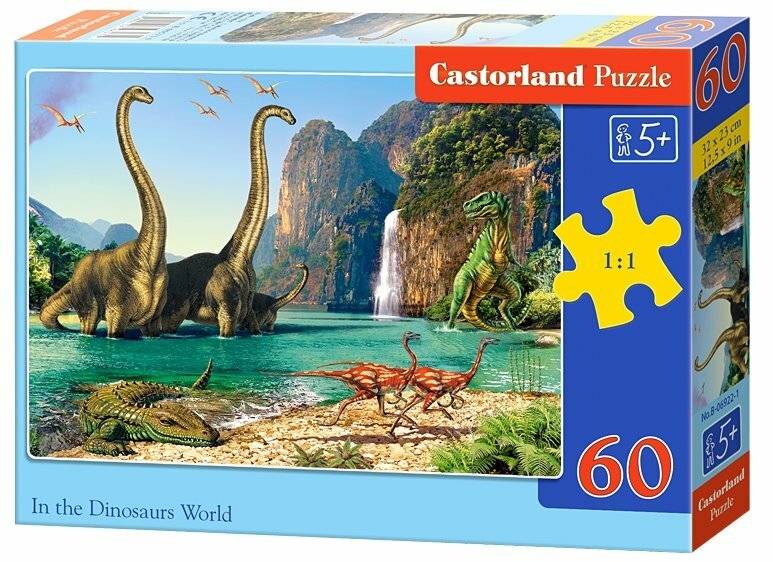 CASTORLAND Puzzle Welt der Dinosaurier 60 Teile